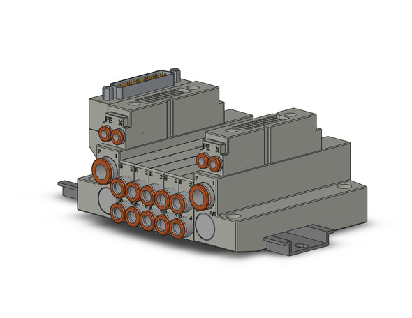 SMC SS5V1-16FD1-05BRS-N7 ss5v 05 station manifold, cassette base