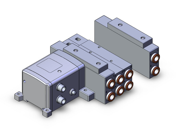 SMC SS5V3-W10S1NWD-04B-N11 4/5 port solenoid valve ss5v 04 station manifold, tie-rod base