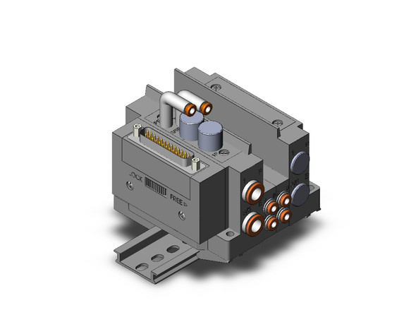 SMC SS5Y3-10F1-02DR-N3D 4/5 port solenoid valve ss5y3 2 sta manifold base