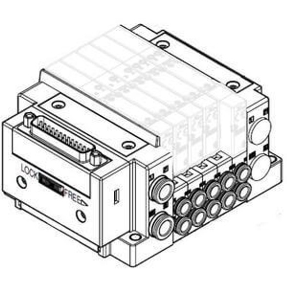 SMC SS5Y3-10F1-03US-N7 Ss5Y3 3 Sta Manifold Base