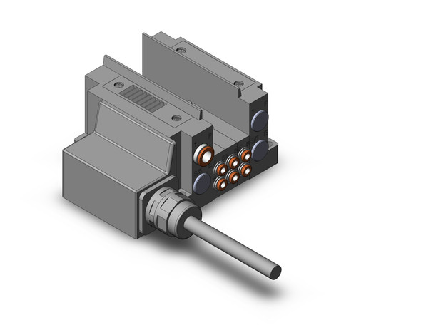 SMC SS5Y3-10L32-03DS-C4 4/5 port solenoid valve ss5y3 3 sta manifold base