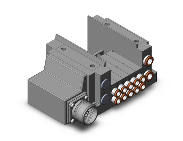 SMC SS5Y3-10M-05U-N7 4/5 port solenoid valve ss5y3 5 sta manifold base