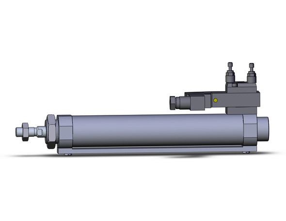 SMC CVM5B32-150-13DZ round body cylinder w/valve cylinder, valve mounted, dbl acting