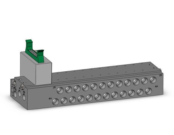 SMC SS5Y3-50P1-12B-01T 4/5 port solenoid valve plug-in metal base