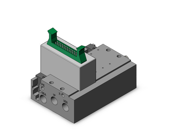 SMC SS5Y3-52RP1-04D-00T 4/5 port solenoid valve plug-in metal base