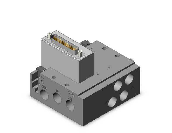 SMC SS5Y5-50RF1-02D-02T Plug-In Metal Base