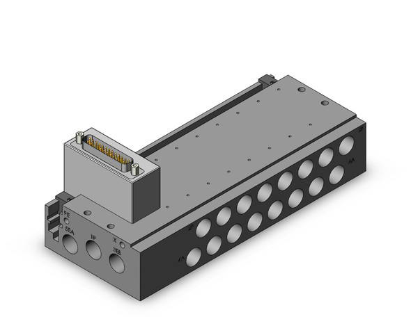 SMC SS5Y5-50RF1-08B-02T 4/5 port solenoid valve plug-in metal base