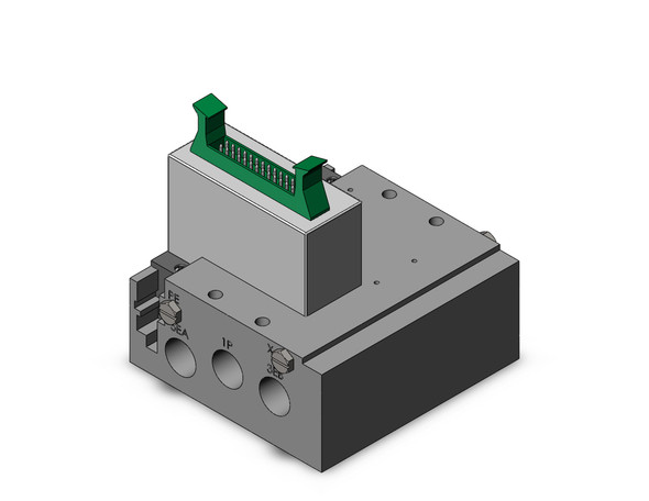 SMC SS5Y5-52P1-02D-00T 4/5 port solenoid valve plug-in metal base