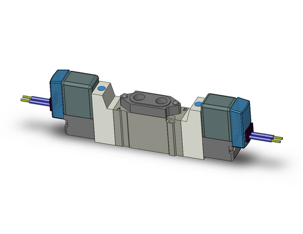 <h2>SY3000, 5 Port Solenoid Valve, All Types</h2><p><h3>Series SY offers major advances in valve performance for cost-effective solutions to your requirements. The series offers high flow with low power consumption in a compact design. The SY is available in body ported or base mounted styles and can be used individually or manifold mounted.<br>- </h3>- Fluid: air<br>- Operating pressure range: (internal pilot) 0.1 - 0.7MPa(external pilot) -100kPa to 0.7MPa(external pilot, pilot pressure range) 0.25 - 0.7MPa<br>- Effective area mm 2 (Cv): body ported 4.14 (0.23);base mounted 5.4 (0.3)<br>- Coil rated voltage: 3, 5, 6, 12, 24VDC;100, 110, 200, 220VAC<br>- Response time (0.5MPa) w/o indicator light  surge voltage suppressor: 15ms or less<br>- Ambient   fluid temperature: 50 C <p><a href="https://content2.smcetech.com/pdf/SY3.5.7.9000.pdf" target="_blank">Series Catalog</a>