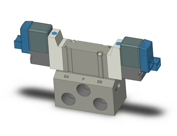 SMC SY3240R-5LOZ-01T 4/5 port solenoid valve valve, dbl sol, base mt (dc)