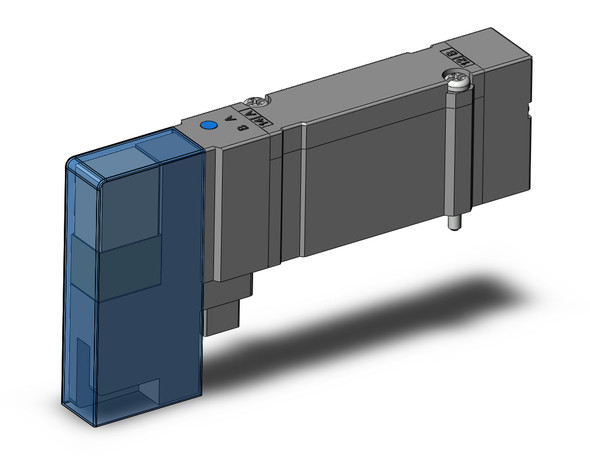 <h2>SY5000, 5 Port Solenoid Valve, All Types - New Style</h2><p><h3>SMC has improved product performance and reliability with the redesigned SY series valve.  The SY3000 and SY5000 have the same valve width as their predecessors, but the flow has been increased by up to 80%, allowing the valve size to be reduced. A built-in strainer in the pilot valve prevents trouble caused by foreign matter. By using H-NBR seal material for the main valve and seals, Ozone resistance has been improved.   Side, top and bottom port/pipe directions are available to allow flexible installation.  The SY is available in body ported or base mounted styles, and can be used individually or manifold mounted.<br>- *** We are currently experiencing long lead times for some SY products.  Please consult with SMC Representative for alternatives ***</h3>- Flow rate up to 1.0 Cv<br>- Possible to drive cylinders up to  63 at 300 mm/s<br>- Low power consumption (0.35 w standard)<br>- Improved safety with slide locking manual override<br>- Quick response time - 10 ms<p><a href="https://content2.smcetech.com/pdf/SY.New.pdf" target="_blank">Series Catalog</a>