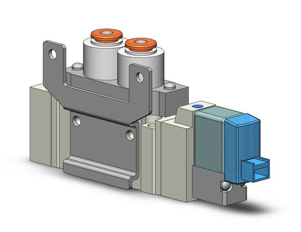 SMC SY5120-5LOZ-C4-F2 valve, sgl sol, body pt (dc)