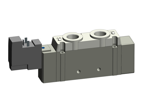 <h2>SY9000, 5 Port Solenoid Valve, All Types</h2><p><h3>Series SY offers major advances in valve performance for cost-effective solutions to your requirements. The series offers high flow with low power consumption in a compact design. The SY is available in body ported or base mounted styles and can be used individually or manifold mounted.<br>- </h3>- Fluid: air<br>- Operating pressure range: (internal pilot) 0.1 - 0.7MPa(external pilot) -100kPa to 0.7MPa(external pilot, pilot pressure range) 0.25 - 0.7MPa<br>- Cv up to 2.5<br>- Coil rated voltage: 3, 5, 6, 12, 24VDC;100, 110, 200, 220VAC<br>- Response time (0.5MPa) w/o indicator light  surge voltage suppressor: 32ms or less<br>- Ambient   fluid temperature: 50 C<br>- <p><a href="https://content2.smcetech.com/pdf/SY3.5.7.9000.pdf" target="_blank">Series Catalog</a>