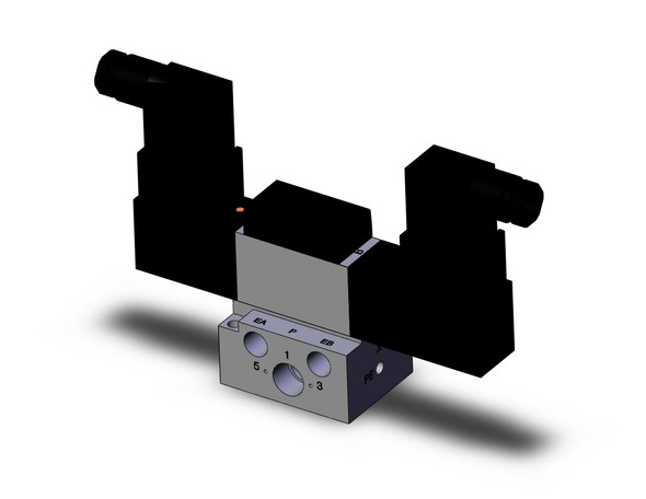 SMC VFR2210-4DZ-02 4/5 port solenoid valve valve dbl non plugin base mt