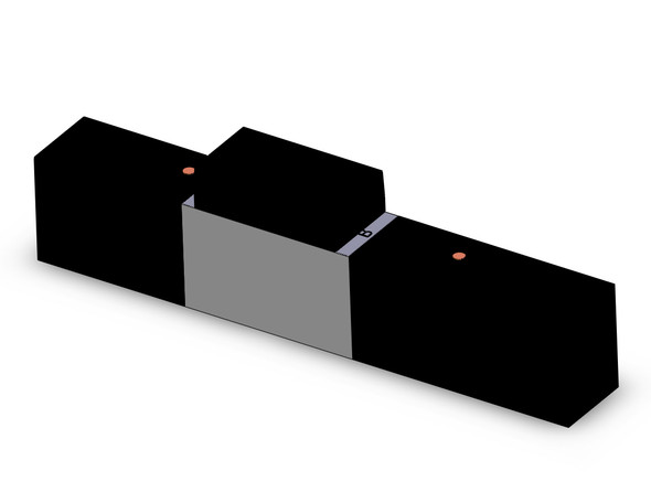 SMC VFR2500-1FZ valve double plug-in base mount