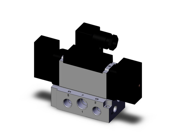 SMC VFR3210-5DZB-03T 4/5 port solenoid valve valve dbl non plugin base mt