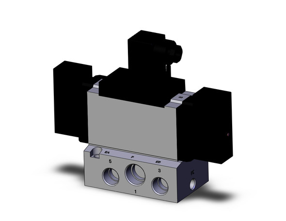 SMC VFR4210-3D-04 4/5 port solenoid valve valve dbl non plugin base mt