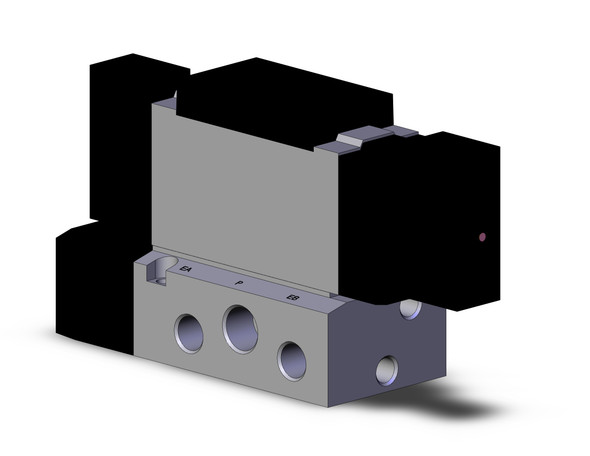 SMC VFS4300-4FZ-04T Valve, Dbl Sol, Plug-In Base Mnt