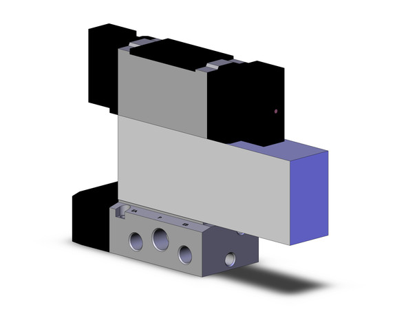 SMC VFS4600-3F-04T Valve, 3Pos/Ecdc, Plug-In