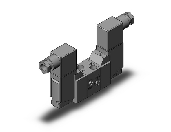 <h2>VF1000, 5 Port Solenoid Valve w/Rectifier</h2><p><h3>Series VF, a five port pilot solenoid valve, offers large flow capacity in a compact size. The VF is available in many variations including three types of manual override and four types of electrical entry. Common exhaust for main valve and pilot valve is also available.<br>- </h3>- 5 port pilot type valve<br>- Power consumption: 1.55W standard, 0.55W w/power saving circuit<br>- Built-in full-wave rectifier (AC)<br>- Ambinet temperature: Max. 50 C<br>- Enclosure: dust proof<p><a href="https://content2.smcetech.com/pdf/VF_New.pdf" target="_blank">Series Catalog</a>