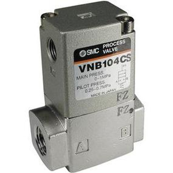 SMC VNB212AV-10A-5T process valve, VNA/B/C/D 2-WAY MEDIA VALVE