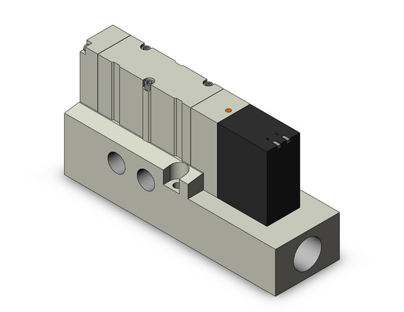 <h2>VQ4*0*, 4000 Series, 5 Port Solenoid Valve, Plug-in, Base Mounted</h2><p><h3>VQ valves are ideal for applications requiring high speed, frequent operation, stable response time and long service life. Innovative mounting methods allow valves to be changed without entirely disassembling the manifold. Built-in one-touch fittings save piping time and labor.<br>- </h3>- Fluid: air/inert gas<br>- Operating pressure range: 0.15 - 1.0MPa<br>- Effective area mm 2 (Cv):2 position metal seal 36.0 (2.0);2 position rubber seal 39.6 (2.2)3 position metal seal 19.8 - 36.0 (1.1 - 2.0);3 position rubber seal 21.6 - 39.6 (1.2 - 2.2)<br>- Coil rated voltage: 12, 24VDC;100, 110, 200, 220VAC<br>- Response time (ms) standard 1W:metal seal 12 or less to 55 or less;rubber seal 15 or less to 62 or less<br>- Ambient   fluid temperature: metal seal -10 to 50  rubber seal -5 to 50 C<br>- Optional IP65 enclosure<br>- <p><a href="https://content2.smcetech.com/pdf/VQ4000.pdf" target="_blank">Series Catalog</a>