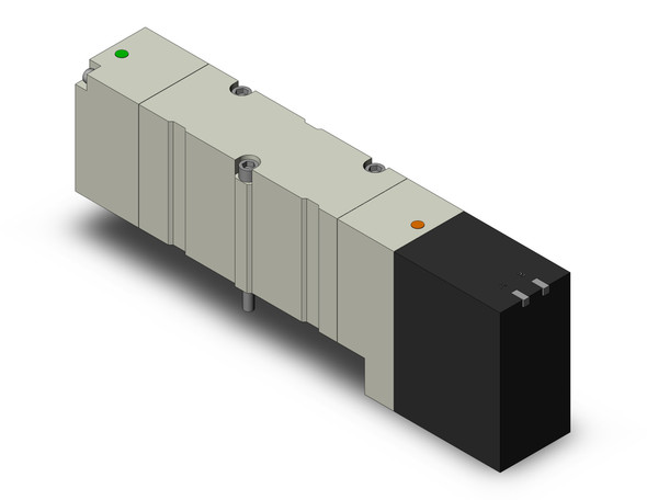 <h2>VQ4*0*, 4000 Series, 5 Port Solenoid Valve, Plug-in, Base Mounted</h2><p><h3>VQ valves are ideal for applications requiring high speed, frequent operation, stable response time and long service life. Innovative mounting methods allow valves to be changed without entirely disassembling the manifold. Built-in one-touch fittings save piping time and labor.<br>- </h3>- Fluid: air/inert gas<br>- Operating pressure range: 0.15 - 1.0MPa<br>- Effective area mm 2 (Cv):2 position metal seal 36.0 (2.0);2 position rubber seal 39.6 (2.2)3 position metal seal 19.8 - 36.0 (1.1 - 2.0);3 position rubber seal 21.6 - 39.6 (1.2 - 2.2)<br>- Coil rated voltage: 12, 24VDC;100, 110, 200, 220VAC<br>- Response time (ms) standard 1W:metal seal 12 or less to 55 or less;rubber seal 15 or less to 62 or less<br>- Ambient   fluid temperature: metal seal -10 to 50  rubber seal -5 to 50 C<br>- Optional IP65 enclosure<br>- <p><a href="https://content2.smcetech.com/pdf/VQ4000.pdf" target="_blank">Series Catalog</a>