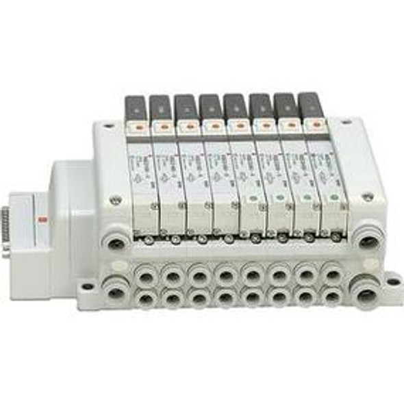 SMC VV5QC21-05N7FD2-D0 mfld, plug-in, d-sub connector, VV5QC21 MANIFOLD VQC 5-PORT
