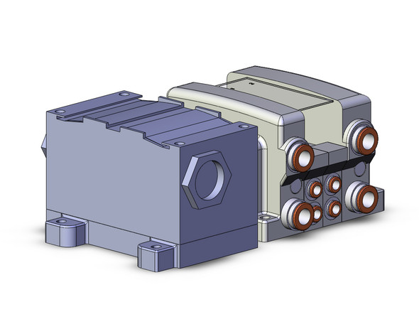 SMC VV5QC21-02C6TD0-N 4/5 port solenoid valve vqc manifold