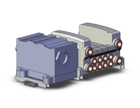 SMC VV5QC21-04C8TD0-D 4/5 port solenoid valve vqc manifold