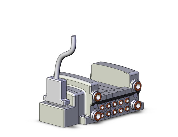 <h2>VV5QC21-F, 2000 Series, Base Mounted Manifold, Plug-in, D-sub Connector</h2><p><h3>The VQC series has five standard wiring packages bringing a world of ease to wiring and maintenance work, while the protective enclosures of three of them conform to IP67 standards for protection from dust and moisture. The use of multi-pin connectors to replace wiring inside manifold blocks provides flexibility when adding stations or changing manifold configuration. The VQC series has outstanding response times and long life.<br>- </h3>- Base mount plug-in manifold for VQC2000 valves<br>- Conforms to IP40<br>- 25 pin D-sub connector that conforms to MIL standards<br>- Maximum 24 stations available as standard<br>- Optional DIN rail mount<br>- 18 port sizes available<br>- <p><a href="https://content2.smcetech.com/pdf/VQC1_2000.pdf" target="_blank">Series Catalog</a>