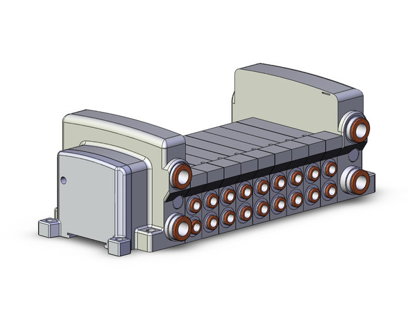 <h2>VV5QC21-S, 2000 Series, Base Mounted Manifold, Plug-in, I/O Serial Transmission Unit (EX250)</h2><p><h3>The VQC series has five standard wiring packages bringing a world of ease to wiring and maintenance work, while the protective enclosures of three of them conform to IP67 standards for protection from dust and moisture. The use of multi-pin connectors to replace wiring inside manifold blocks provides flexibility when adding stations or changing manifold configuration. The VQC series has outstanding response times and long life.<br>- </h3>- Base mount EX250 type plug-in manifold for VQC2000 valve<br>- Protective enclosure conforms to IP67 for protection fromdust and moisture<br>- I/O serial transmission kit reduces connection work,minimizes wiring and saves space<br>- Maximum 24 stations available as standard<br>- Optional DIN rail mount<br>- 18 port sizes available<br>- <p><a href="https://content2.smcetech.com/pdf/VQC1_2000.pdf" target="_blank">Series Catalog</a>