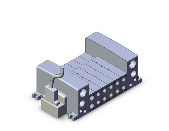 <h2>VV5QC41-**FD*, Base Mounted, Plug-in Unit, D-Sub Connector</h2><p><h3>The VQC series has five standard wiring packages bringing a world of ease to wiring and maintenance work, while the protective enclosures of three of them conform to IP67 standards for protection from dust and moisture. The use of multi-pin connectors to replace wiring inside manifold blocks provides flexibility when adding stations or changing manifold configuration. The VQC series has outstanding response times and long life.</h3>- For VQC4000 base mount, plug-in valves<br>- Conforms to IP40<br>- D-sub connector reduces labor while minimizing wiring and saving space<br>- 25 pin D-sub connector that conforms to MIL standards<br>- 1 to 12 stations available as standard<br>- <p><a href="https://content2.smcetech.com/pdf/VQC4.pdf" target="_blank">Series Catalog</a>