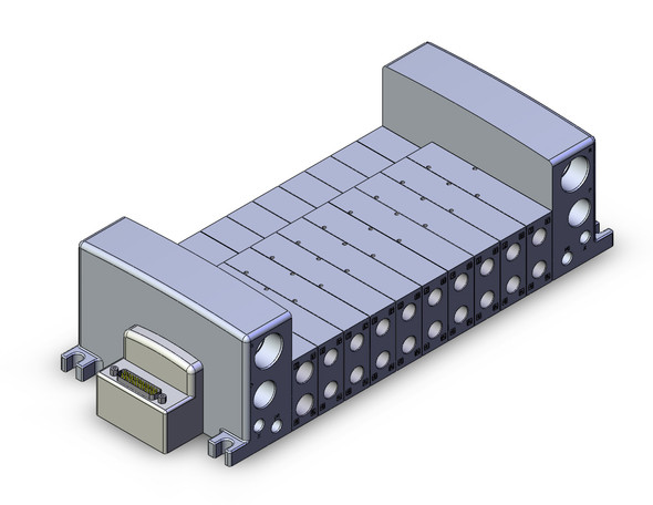 <h2>VV5QC41-**FD*, Base Mounted, Plug-in Unit, D-Sub Connector</h2><p><h3>The VQC series has five standard wiring packages bringing a world of ease to wiring and maintenance work, while the protective enclosures of three of them conform to IP67 standards for protection from dust and moisture. The use of multi-pin connectors to replace wiring inside manifold blocks provides flexibility when adding stations or changing manifold configuration. The VQC series has outstanding response times and long life.</h3>- For VQC4000 base mount, plug-in valves<br>- Conforms to IP40<br>- D-sub connector reduces labor while minimizing wiring and saving space<br>- 25 pin D-sub connector that conforms to MIL standards<br>- 1 to 12 stations available as standard<br>- <p><a href="https://content2.smcetech.com/pdf/VQC4.pdf" target="_blank">Series Catalog</a>