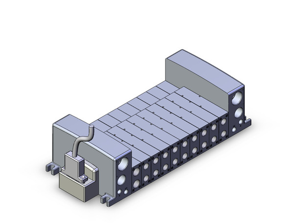 <h2>VV5QC41-**FD*, Base Mounted, Plug-in Unit, D-Sub Connector</h2><p><h3>The VQC series has five standard wiring packages bringing a world of ease to wiring and maintenance work, while the protective enclosures of three of them conform to IP67 standards for protection from dust and moisture. The use of multi-pin connectors to replace wiring inside manifold blocks provides flexibility when adding stations or changing manifold configuration. The VQC series has outstanding response times and long life.</h3>- For VQC4000 base mount, plug-in valves<br>- Conforms to IP40<br>- D-sub connector reduces labor while minimizing wiring and saving space<br>- 25 pin D-sub connector that conforms to MIL standards<br>- 1 to 12 stations available as standard<br>- <p><a href="https://content2.smcetech.com/pdf/VQC4.pdf" target="_blank">Series Catalog</a>