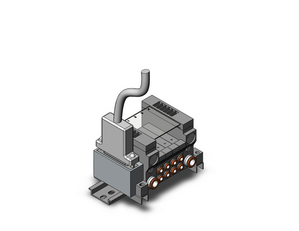 <h2>VV5Q11-F,1000 Series, Base Mounted Manifold, Plug-in Type, D-sub Connector</h2><p><h3>VQ valves are ideal for applications requiring high speed, frequent operation, stable response time and long service life. Innovative mounting methods allow valves to be changed without entirely disassembling the manifold. Built-in one-touch fittings save piping time and labor.<br>- </h3>- Plug-inmManifold for VQ1*0* valve<br>- D-sub connector (25 pin standard, 15 pin option)<br>- Top or side receptacle position<br>- Maximum 24 stations available as standard<br>- 16 port sizes available<br>- Optional DIN rail mount<br>- <p><a href="https://content2.smcetech.com/pdf/VQ.pdf" target="_blank">Series Catalog</a>
