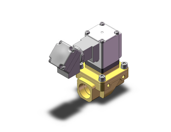 SMC VXZ2C2HM Pilot Op 2 Port Solenoid Valve, (N.O.)