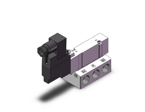 SMC 10-SY5140-5DZE valve, sgl sol, base mt, din