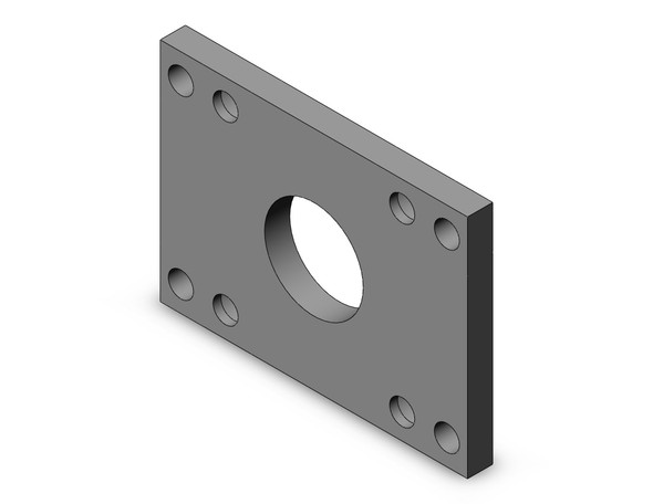 SMC CLQ-F080 compact cylinder w/lock flange (clq*80)