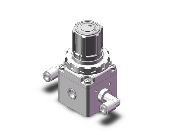 <h2>IRV10/20, Vacuum Regulator</h2><p><h3>The IRV series vacuum regulator is a more compact size and has an expanded range. Thread sizes available include Rc(PT), NPT and G(PF).  The new and improved IRV10/20 series offers single sided connections for ease of installation and panel mounting. Built-in one-touch fittings include 6, 8, and 10mm and also 1/4 , 5/16 , and 3/8  for both fitting types elbow or straight. </h3>- Single sided connections series<br>- Mass reduced by 20%<br>- Max. flow 140  L/min (ANR) and 240 L/min (ANR)<br>- Integrated digital pressure switch for panel mounting<br>- Built-in one-touch fittings<p><a href="https://content2.smcetech.com/pdf/IRV10_20.pdf" target="_blank">Series Catalog</a>