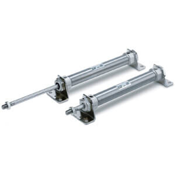 <h2>C(D)M2-Z, Air Cylinder, Single Acting, Spring Return/Extend</h2><p><h3>Series CM2-Z single acting, single rod, stainless steel cylinders are compact, lightweight and offer high performance. The piston seal and rod seal design provides excellent life. Transparent auto switch bracket provides visibility of the status of the switch. The CM2-Z series delivers extra flexibility including the option of male and female rods. The CM2-Z series offers a variety of mounting options.<br>- </h3>- Bore sizes: 20, 25, 32, 40<br>- Standard stroke: 25, 50, 75, 10, 125, 150, 200, 250<br>- Easy fine adjustment of auto switch position<br>- femalee rod end available as standard<p><a href="https://content2.smcetech.com/pdf/CM2_Z.pdf" target="_blank">Series Catalog</a>