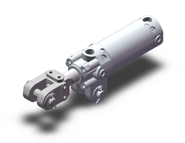 <h2>CKG1-Z/CKP1-Z, Clamp Cylinder w/Magnetic Field Resistant Auto Switch (Rod Mounting Style)</h2><p><h3>The CK1-Z series is a clamp cylinder available in two styles of clevis widths (16.5mm, 19.5mm).  It is a non-lube, compact, lightweight cylinder with a built-in speed controller.  The CK1-Z is available in 3 bore sizes with stroke lengths up to 150mm.  Options include easy speed adjustments, rod attachments and auto switch capabilities.</h3>- Clevis width: 16.5mm, 19.5mm<br>- Easy speed adjustment<br>- Piping ports are located on three surfaces<br>- Air cushion: unclamped, head on<p><a href="https://content2.smcetech.com/pdf/CKG_P1-Z.pdf" target="_blank">Series Catalog</a>