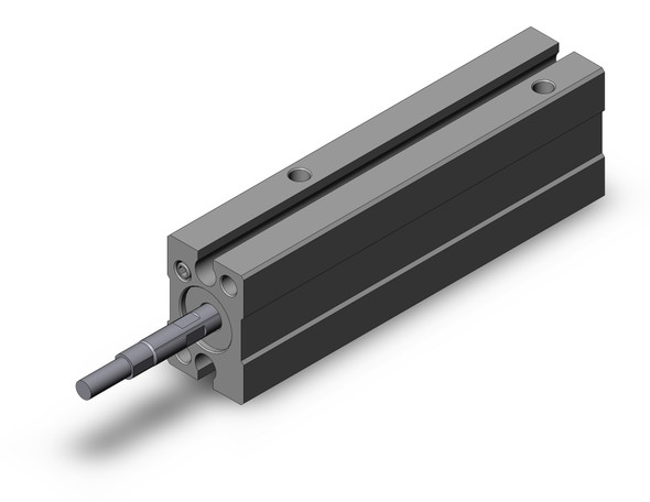 <h2>MTS8, Precision Cylinder (Bore 8)</h2><p><h3>The MTS cylinder provides superior non-rotating accuracy and linear stability in a compact package. Traditional non-rotating cylinders typically can only hold position to within 0.5  and have inherent sealing problems. Integrating a ball spline as the rod bearing, this cylinder approximates the non-rotational accuracy of a guided cylinder without the added space requirements of external guide rods. In addition, a special rod seal design limits leakage to the equivalent of a round piston rod seal. An optional end lock retains the rod in the retracted position even in the event of loss of air pressure for added safety. Mounting can be done from four precisely machined faces with parallelism of less than 0.1mm.<br>- </h3>- High precision mounting cylinder (8mm)<br>- Ball spline guide<br>- Strokes range from 5-30mm<br>- Lateral and axial piping directions<br>- Auto switch capable<br>- <p><a href="https://content2.smcetech.com/pdf/MTS.pdf" target="_blank">Series Catalog</a>