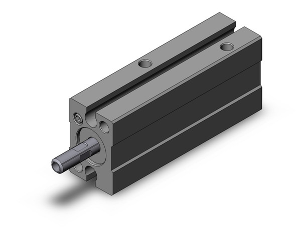 <h2>MTS8, Precision Cylinder (Bore 8)</h2><p><h3>The MTS cylinder provides superior non-rotating accuracy and linear stability in a compact package. Traditional non-rotating cylinders typically can only hold position to within 0.5  and have inherent sealing problems. Integrating a ball spline as the rod bearing, this cylinder approximates the non-rotational accuracy of a guided cylinder without the added space requirements of external guide rods. In addition, a special rod seal design limits leakage to the equivalent of a round piston rod seal. An optional end lock retains the rod in the retracted position even in the event of loss of air pressure for added safety. Mounting can be done from four precisely machined faces with parallelism of less than 0.1mm.<br>- </h3>- High precision mounting cylinder (8mm)<br>- Ball spline guide<br>- Strokes range from 5-30mm<br>- Lateral and axial piping directions<br>- Auto switch capable<br>- <p><a href="https://content2.smcetech.com/pdf/MTS.pdf" target="_blank">Series Catalog</a>