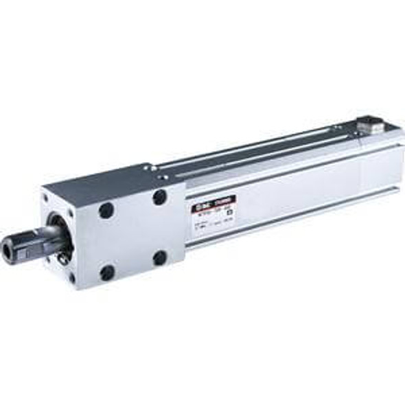 <h2>MTS, Precision Cylinder (Bores 12-40)</h2><p><h3>The MTS cylinder provides superior non-rotating accuracy and linear stability in a compact package. Traditional non-rotating cylinders typically can only hold position to within 0.5  and have inherent sealing problems. Integrating a ball spline as the rod bearing, this cylinder approximates the non-rotational accuracy of a guided cylinder without the added space requirements of external guide rods. In addition, a special rod seal design limits leakage to the equivalent of a round piston rod seal. An optional end lock retains the rod in the retracted position even in the event of loss of air pressure for added safety. Mounting can be done from four precisely machined faces with parallelism of less than 0.1mm.<br>- </h3>- High precision mounting<br>- Models with air cushion are standard<br>- Head side end locking available as standard<br>- 3 standard mounting positions<br>- 2 styles of rod end shapes are available<br>- Auto switch capable<br>- <p><a href="https://content2.smcetech.com/pdf/MTS.pdf" target="_blank">Series Catalog</a>