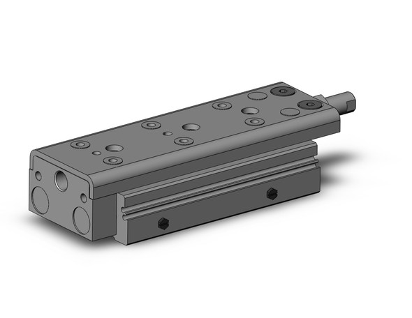 <h2>MXQ*A, Precision Slide Table (Recirculating Bearings) - Standard Double Ported</h2><p><h3>The MXQ*A is the newest generation of precision slide tables integrated with hardened stainless steel guides and rails to isolate the load bearing from the movement of the dual rods and piston seals. Its recirculating ball bearings are matched by size to each slide table with a slight negative clearance resulting in greater accuracy. The MXQ s thinly formed special stainless steel slide table reduces thickness allowing for a larger guide pitch providing high rigidity. The slide table s reduced weigh also increases allowable kinetic energy. The stoppers and shock absorbers are positioned at the center axis to minimize load deflection. The dowel pin holes positioned on the center axis standardizes mounting conditions for the basic and symmetric styles. The end lock option prevents the slide table from dropping in vertical applications, enhancing safety in the event of air pressure loss.<br>- </h3>- Bore sizes: 6, 8, 12, 16, 20, 25 mm<br>- Repeatable positioning accuracy: +/-0.05 mm<br>- Stroke adjuster options: rubber, metal stopper or shock absorber<br>- End lock option in the event of air pressure loss<br>- PTFE grease or food grade grease option<br>- RoHS compliant<br>- Auto switch capable<br>- <p><a href="https://content2.smcetech.com/pdf/MXQ_A.pdf" target="_blank">Series Catalog</a>