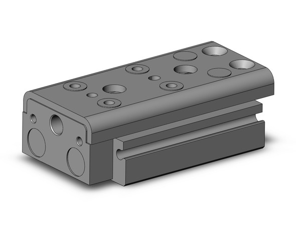 <h2>MXQ*A, Precision Slide Table (Recirculating Bearings) - Standard Double Ported</h2><p><h3>The MXQ*A is the newest generation of precision slide tables integrated with hardened stainless steel guides and rails to isolate the load bearing from the movement of the dual rods and piston seals. Its recirculating ball bearings are matched by size to each slide table with a slight negative clearance resulting in greater accuracy. The MXQ s thinly formed special stainless steel slide table reduces thickness allowing for a larger guide pitch providing high rigidity. The slide table s reduced weigh also increases allowable kinetic energy. The stoppers and shock absorbers are positioned at the center axis to minimize load deflection. The dowel pin holes positioned on the center axis standardizes mounting conditions for the basic and symmetric styles. The end lock option prevents the slide table from dropping in vertical applications, enhancing safety in the event of air pressure loss.<br>- </h3>- Bore sizes: 6, 8, 12, 16, 20, 25 mm<br>- Repeatable positioning accuracy: +/-0.05 mm<br>- Stroke adjuster options: rubber, metal stopper or shock absorber<br>- End lock option in the event of air pressure loss<br>- PTFE grease or food grade grease option<br>- RoHS compliant<br>- Auto switch capable<br>- <p><a href="https://content2.smcetech.com/pdf/MXQ_A.pdf" target="_blank">Series Catalog</a>