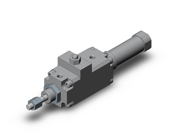 SMC CLJ2B16-15R-D round body cylinder w/lock cyl, rnd body, fine lock