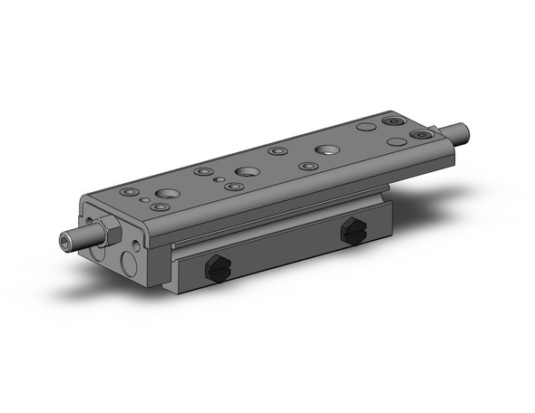 <h2>MXQ*A, Precision Slide Table (Recirculating Bearings) - Standard Double Ported</h2><p><h3>The MXQ*A is the newest generation of precision slide tables integrated with hardened stainless steel guides and rails to isolate the load bearing from the movement of the dual rods and piston seals. Its recirculating ball bearings are matched by size to each slide table with a slight negative clearance resulting in greater accuracy. The MXQ s thinly formed special stainless steel slide table reduces thickness allowing for a larger guide pitch providing high rigidity. The slide table s reduced weigh also increases allowable kinetic energy. The stoppers and shock absorbers are positioned at the center axis to minimize load deflection. The dowel pin holes positioned on the center axis standardizes mounting conditions for the basic and symmetric styles. The end lock option prevents the slide table from dropping in vertical applications, enhancing safety in the event of air pressure loss.<br>- </h3>- Bore sizes: 6, 8, 12, 16, 20, 25 mm<br>- Repeatable positioning accuracy: +/-0.05 mm<br>- Stroke adjuster options: rubber, metal stopper or shock absorber<br>- End lock option in the event of air pressure loss<br>- PTFE grease or food grade grease option<br>- RoHS compliant<br>- Auto switch capable<br>- <p><a href="https://content2.smcetech.com/pdf/MXQ_A.pdf" target="_blank">Series Catalog</a>