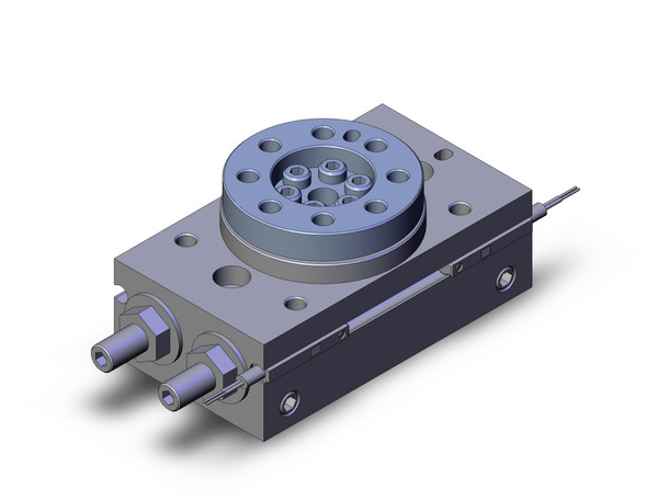 <h2>MSQ*1-7, Rotary Table Rack &amp; Pinion Type</h2><p><h3>The MSQ compact rotary table is ideal for material transfer applications. It incorporates load bearings and a mounting face with a rack-and-pinion style rotary actuator. The seven sizes are 10, 20, 30, 50, 70, 100, and 200 with rotational adjustments from 0-190 degrees, and auto switch capability. Additional features include a hollow shaft and direct load mounting possibility.<br>- </h3>- Compact rotary table, rack-and pinion type<br>- Sizes: 1, 2, 3, 7<br>- Universal mounting style<br>- Wiring and piping can be selected according to mounting conditions<br>- Angle adjustment range: 0 to 190<br>- <p><a href="https://content2.smcetech.com/pdf/MSQ.pdf" target="_blank">Series Catalog</a>